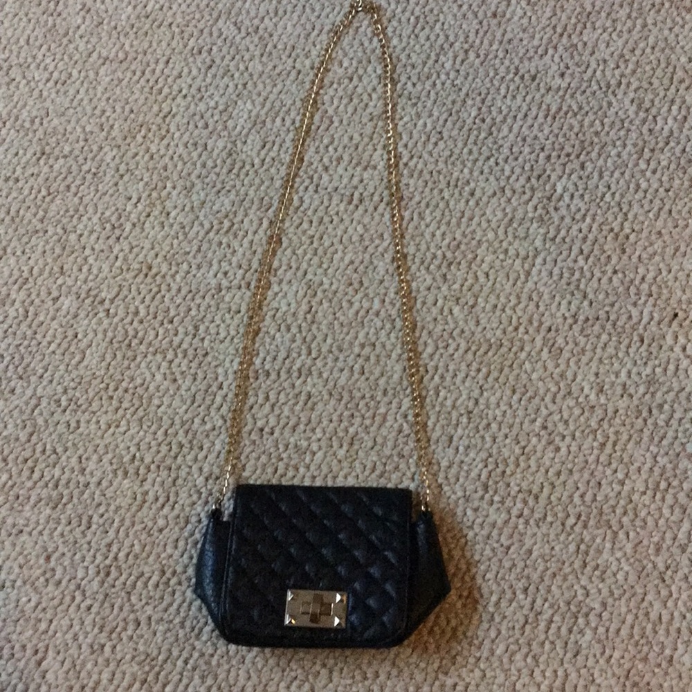 Gold and black cross body